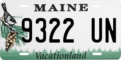 ME license plate 9322UN
