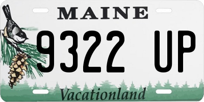 ME license plate 9322UP
