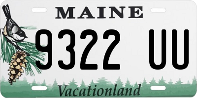 ME license plate 9322UU