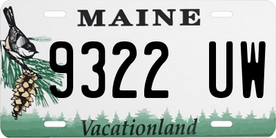 ME license plate 9322UW