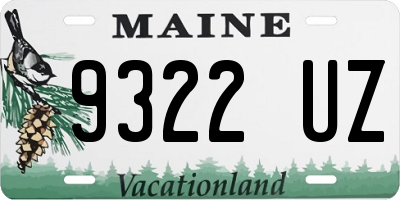 ME license plate 9322UZ
