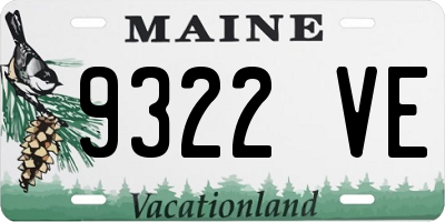 ME license plate 9322VE