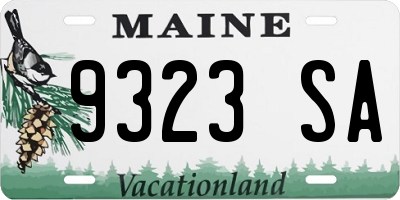 ME license plate 9323SA