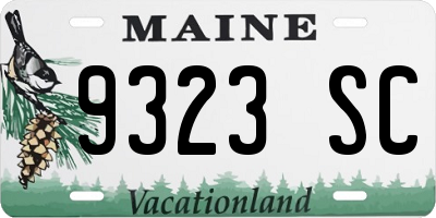 ME license plate 9323SC