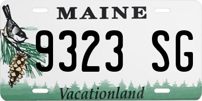 ME license plate 9323SG