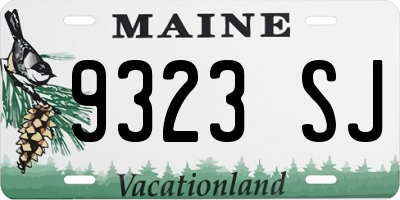ME license plate 9323SJ