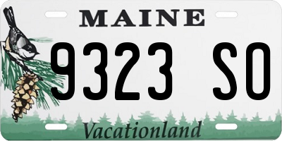 ME license plate 9323SO