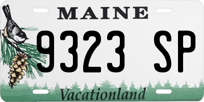 ME license plate 9323SP