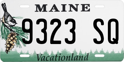 ME license plate 9323SQ