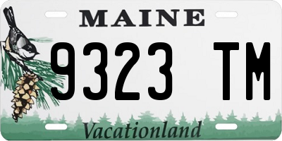 ME license plate 9323TM