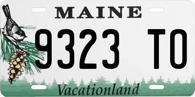 ME license plate 9323TO