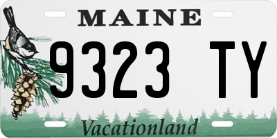 ME license plate 9323TY