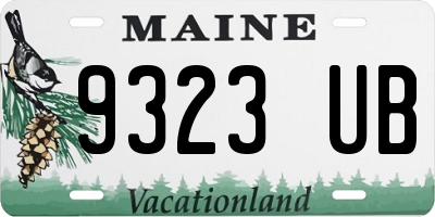 ME license plate 9323UB