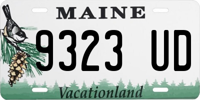 ME license plate 9323UD