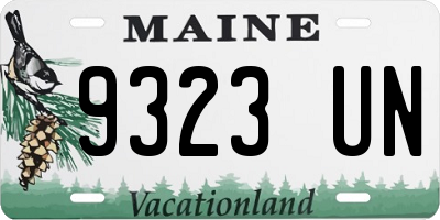 ME license plate 9323UN