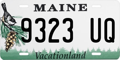 ME license plate 9323UQ