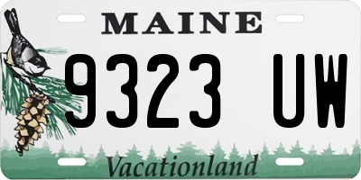 ME license plate 9323UW