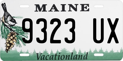 ME license plate 9323UX