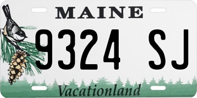 ME license plate 9324SJ