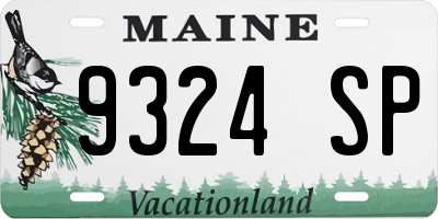 ME license plate 9324SP