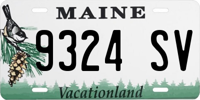 ME license plate 9324SV