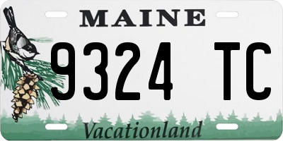 ME license plate 9324TC