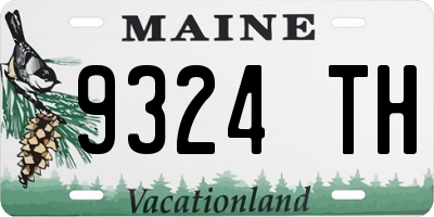 ME license plate 9324TH