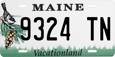 ME license plate 9324TN