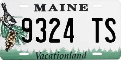 ME license plate 9324TS