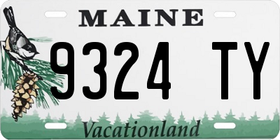 ME license plate 9324TY