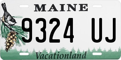ME license plate 9324UJ