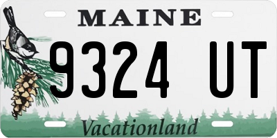 ME license plate 9324UT