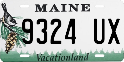 ME license plate 9324UX