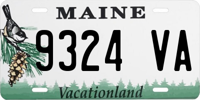 ME license plate 9324VA