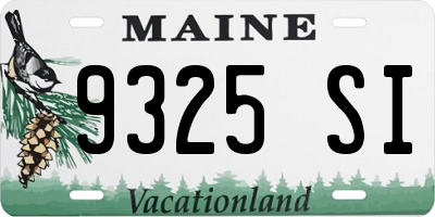 ME license plate 9325SI