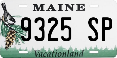 ME license plate 9325SP