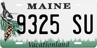 ME license plate 9325SU
