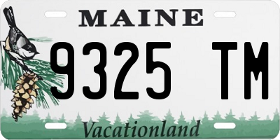 ME license plate 9325TM