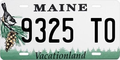 ME license plate 9325TO