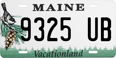 ME license plate 9325UB