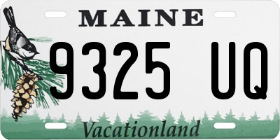 ME license plate 9325UQ