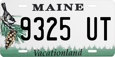 ME license plate 9325UT