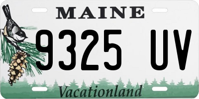 ME license plate 9325UV