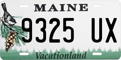 ME license plate 9325UX