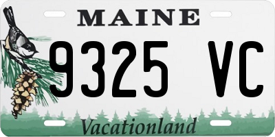 ME license plate 9325VC