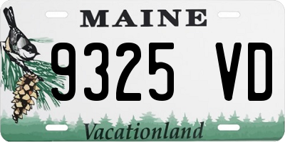ME license plate 9325VD