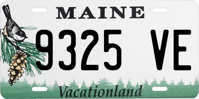 ME license plate 9325VE