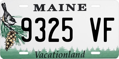 ME license plate 9325VF