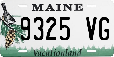 ME license plate 9325VG
