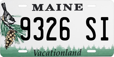 ME license plate 9326SI